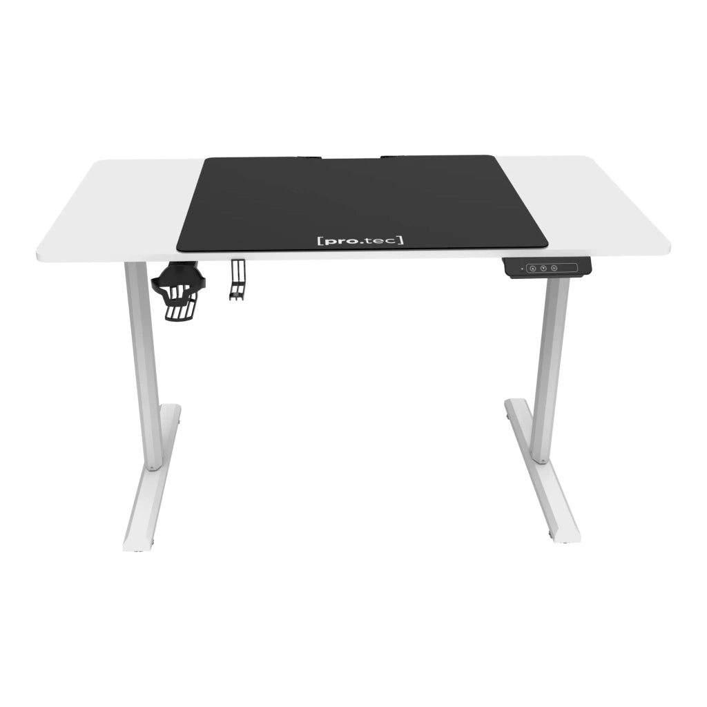 Scrivania/postazione di lavoro elettrica Pomona regolabile in altezza 110 x 60 x 72-117 cm bianco 03_0006657