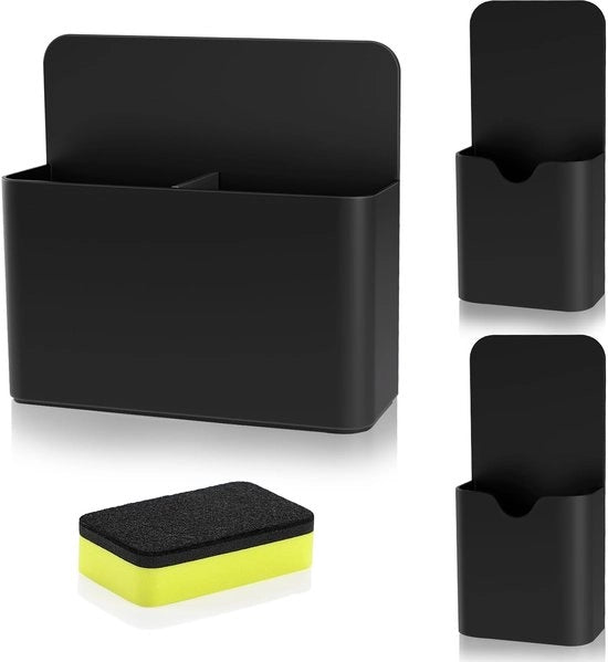 Organizzatore per matite a molla - 3 pezzi - Adatto per superfici metalliche - Realizzato in ABS di alta qualità - Raccordi lisci - Pen holder