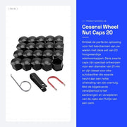 Set di copritubi 21 mm - 20 pz - Inclusa chiave di svincolo - Robusto - Duraturo - Protezione contro la corrosione - Copritubi