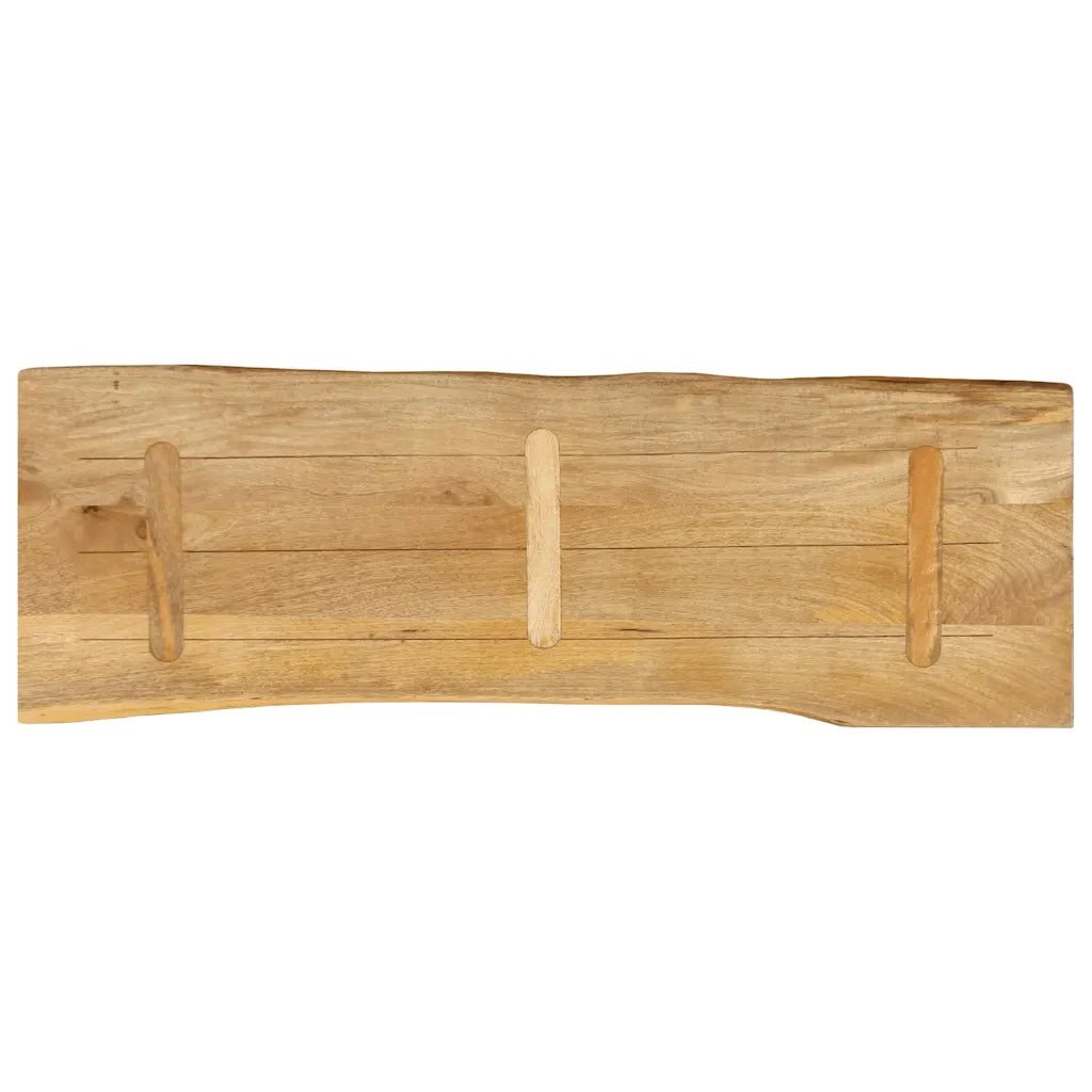 Piano Tavolo 120x40x2,5 cm Bordi Vivi in Legno Massello Mango 370710