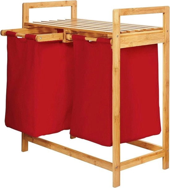Aspirapolvere con 2 contenitori esterni estraibili - 73 cm altezza - 64 cm larghezza - 33 cm profondità - Rosso