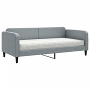 Divano letto | Sof¨¤ letto | Letto singolo con Materasso Grigio Chiaro 90x190 cm in Tessuto