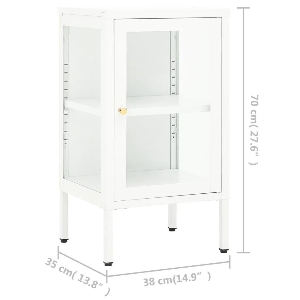 Credenza 38x35x70 cm Metallo e Vetro 336062