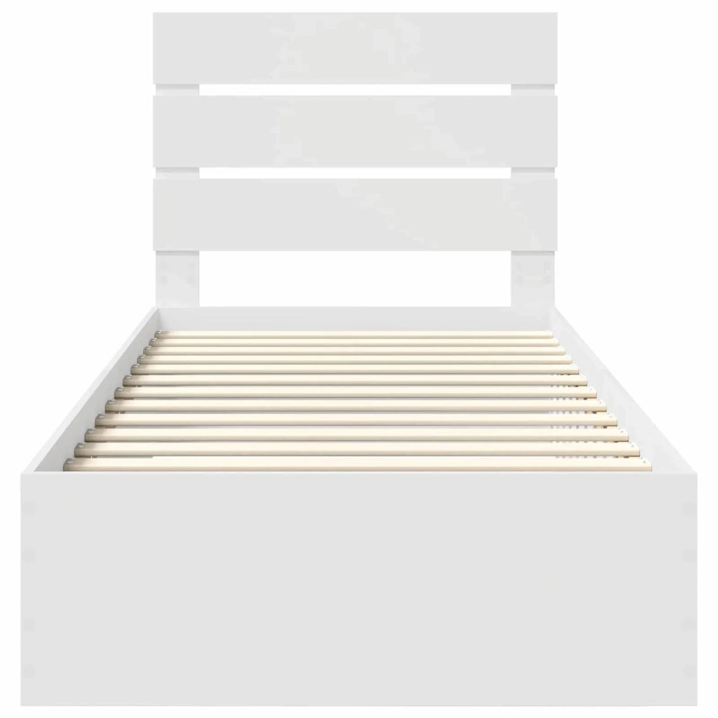 Struttura del letto Bianco 90 x 190 cm Legno multistrato
