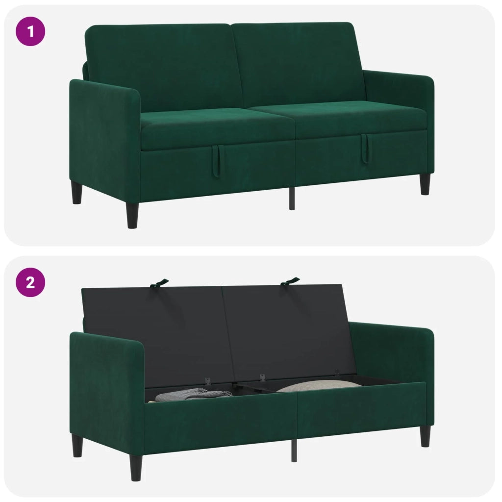 Divano con Storage Verde Scuro 172 x 78 x 87 cm Poliestere 42036963