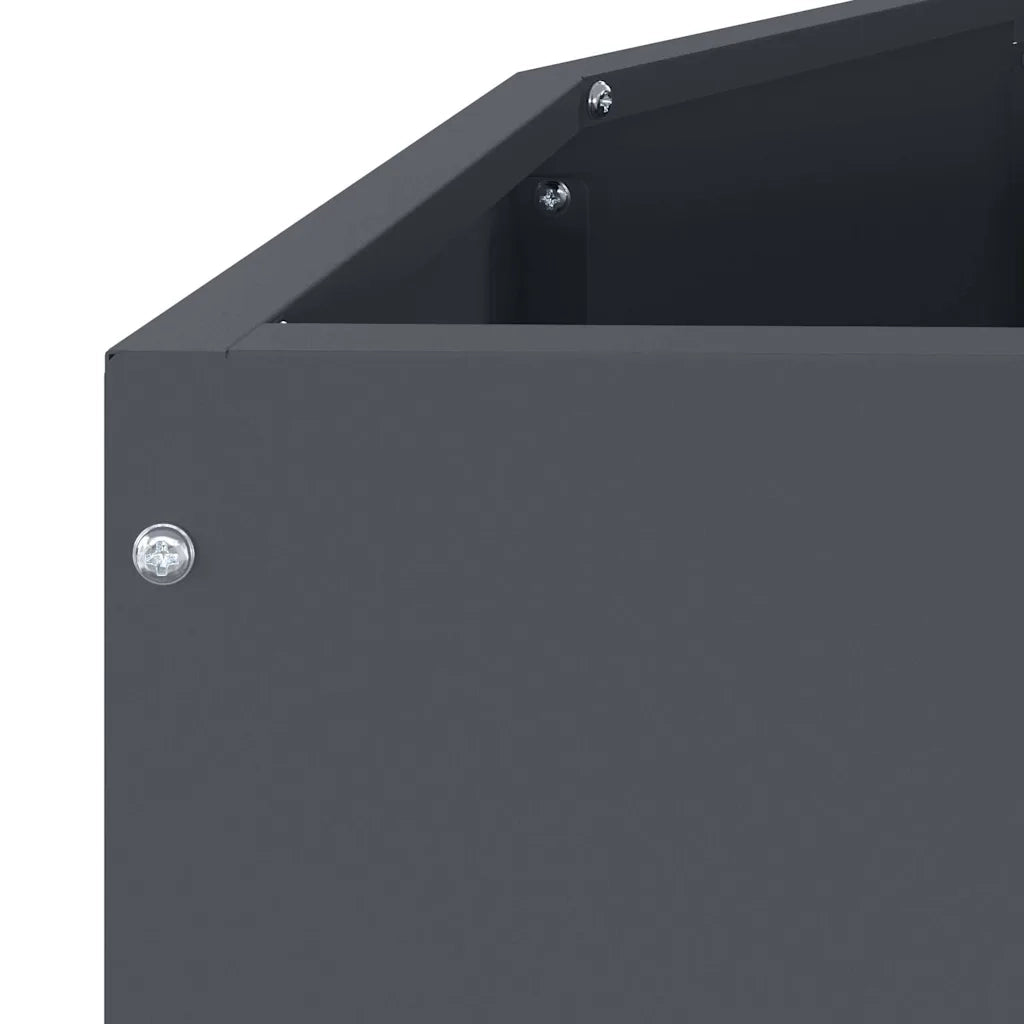 Fioriera Antracite 120 x 60 x 50 cm Acciaio 883705