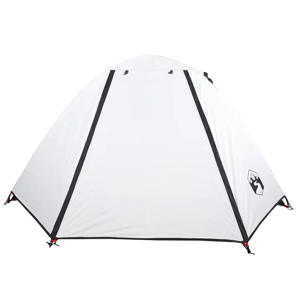 Tenda Campeggio a Cupola 2 Persone Bianca Tessuto Oscurante 94326