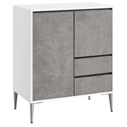 Credenza moderna a 2 scomparti con anta e ripiano regolabile in altezza 2 cassetti 40 x 70 x 85 cm per soggiorno o sala da pranzo 12_0004522