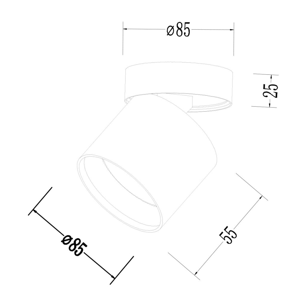 Spot soffitto Kendal bianco orientabile Ø8,2 GX53 Light Prestige
