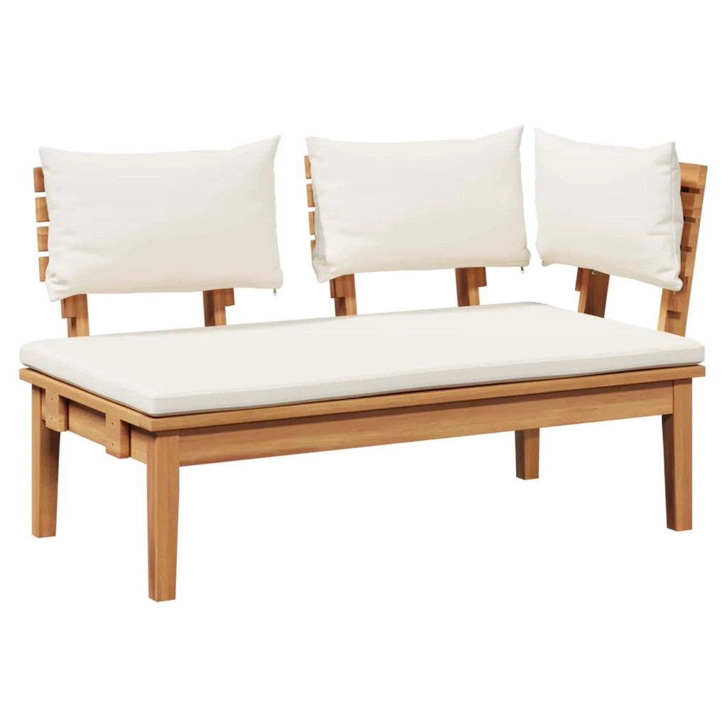 Set Panchina e Tavolo da Giardino 2 pcs Crema e Marrone 42006397