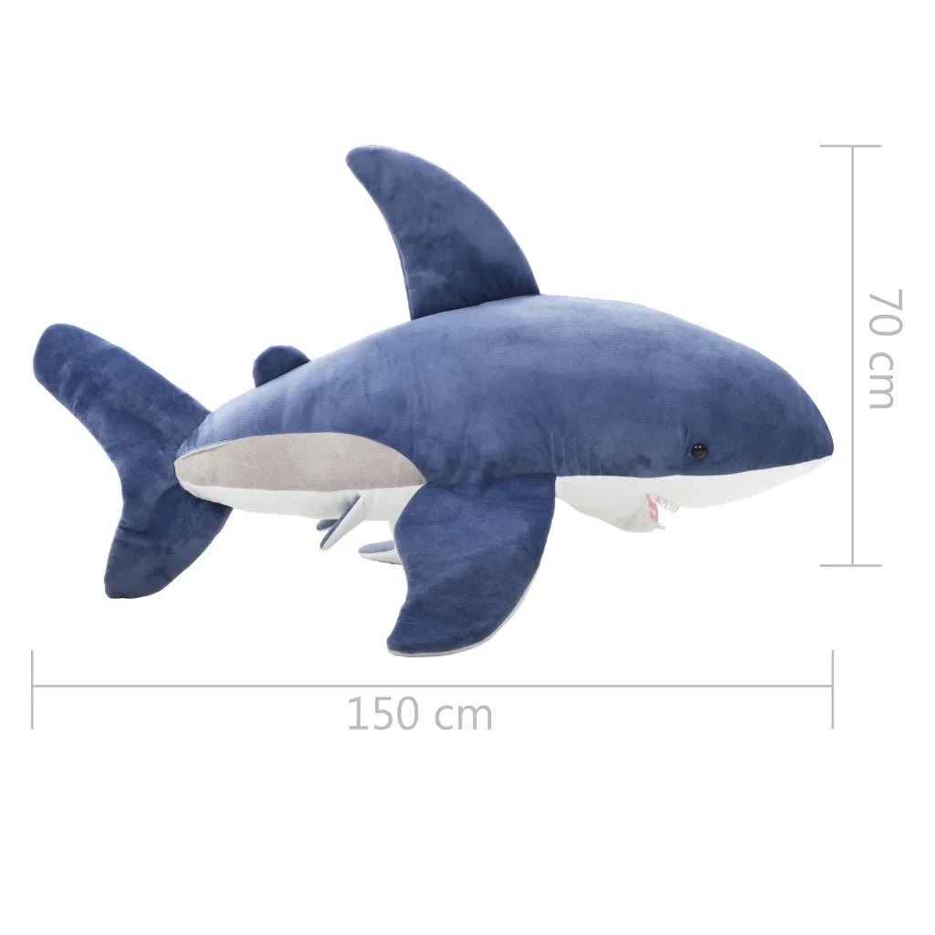 Giocattolo di Peluche Squalo Bianco Blu e Bianco CFW3843494