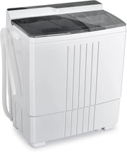 GT-GE-10390US-GR-FP - Lavatrice portatile da 20 libbre, lavatrice da 15 libbre e filatrice da 6,6 Llbs, compatta per camper appartamento, bianco e grigio, GT-GE-10390US-GR-FP