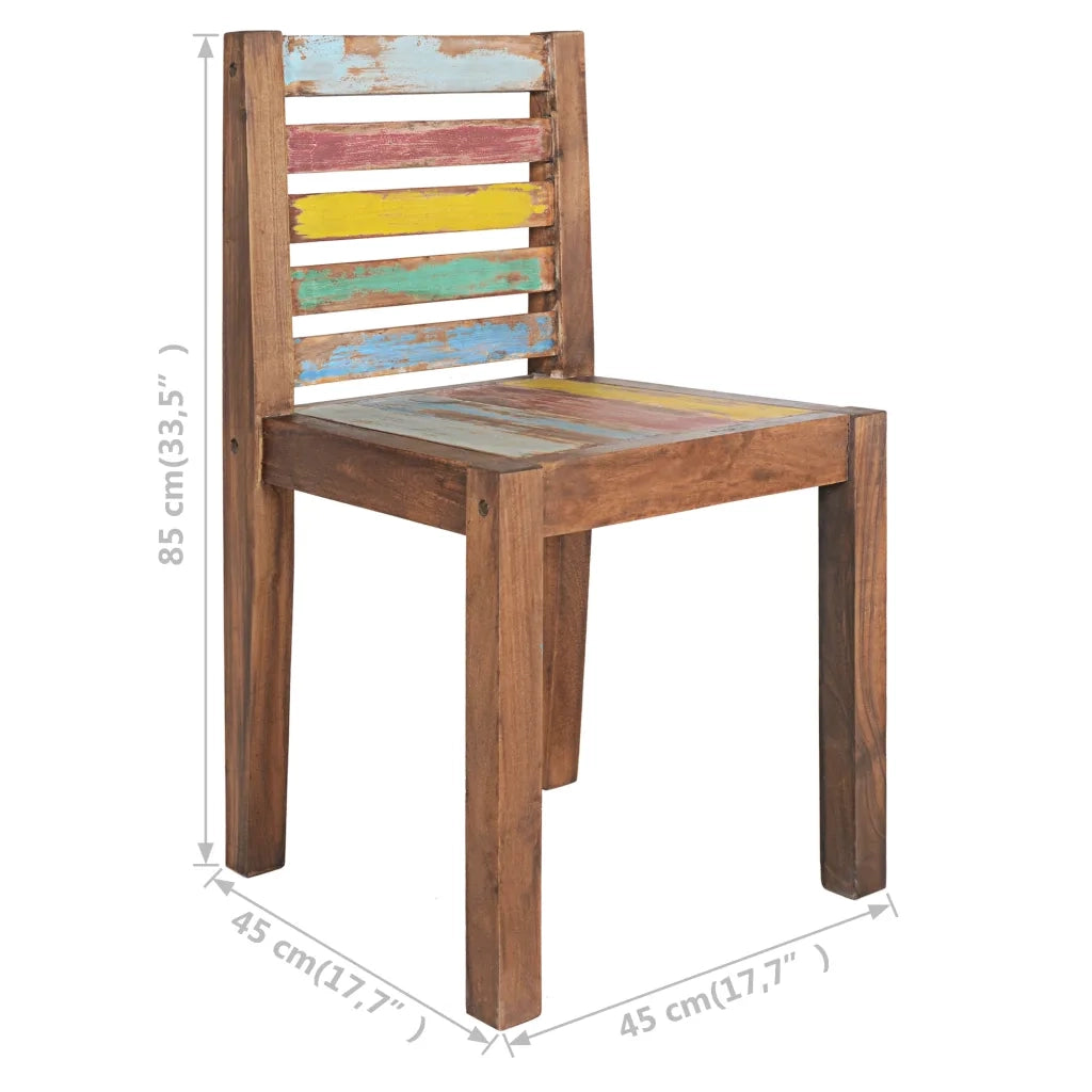 Sedie da Pranzo 6 pz in Legno Massello di Recupero 3082891