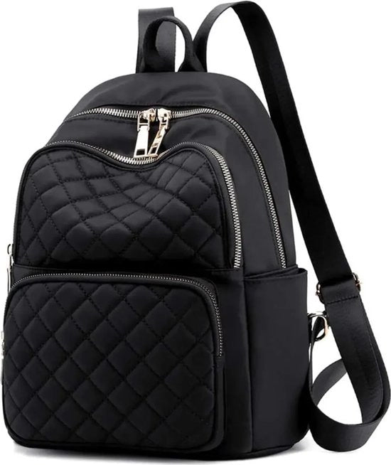 Borsa da spalla per donne, adatta per scuola, università, viaggi, tempo libero e lavoro, con tasca per laptop, sacchetto antifurto e borsa a tracolla (nero).