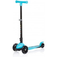 Monopattino per Bambini 3 anni Blu fino a 50kg Scooter con ruote LED Pedana antiscivolo Freno incluso Regolabile in 4 Al