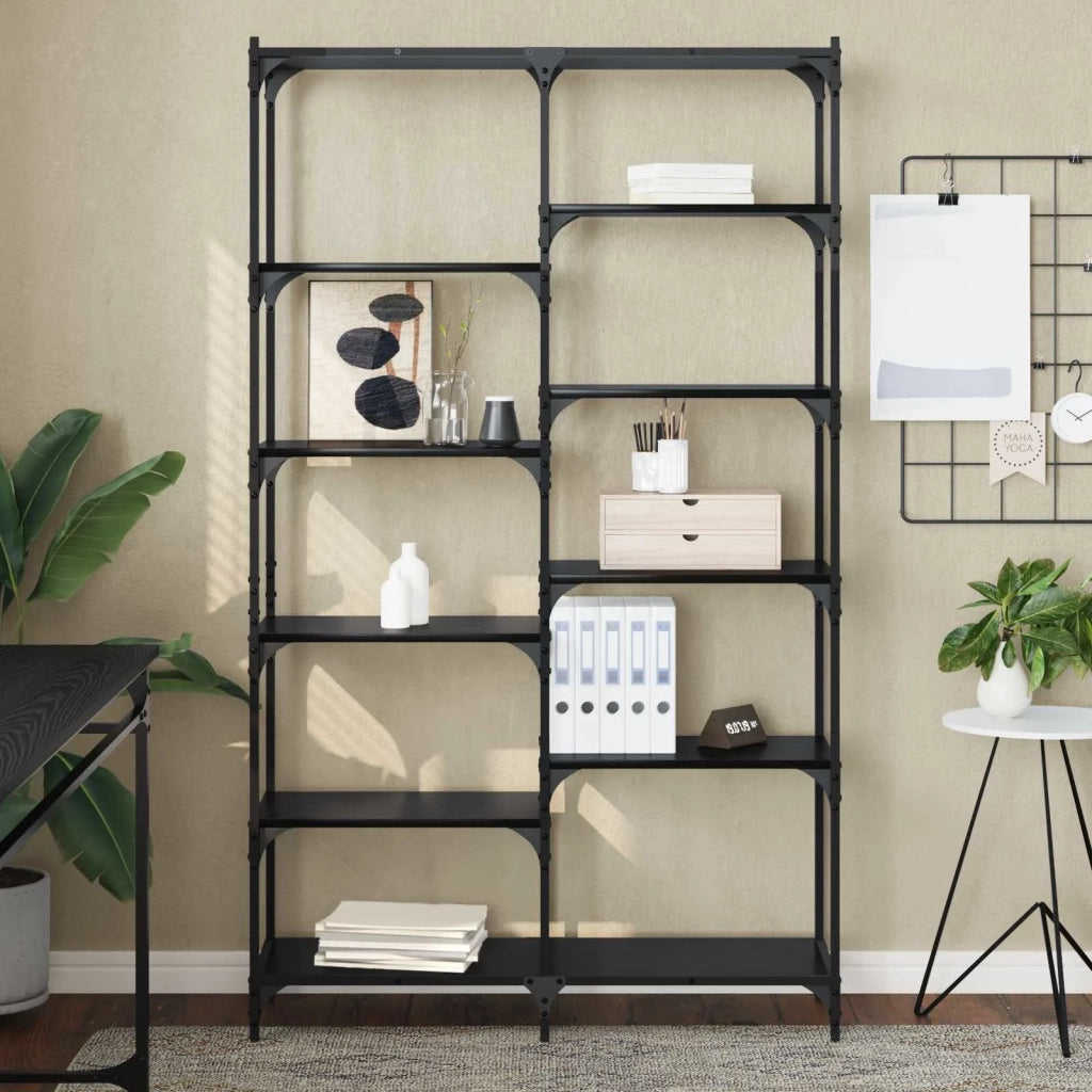 Libreria Rovere nero 100 x 32 x 170 cm Legno multistrato 881892