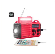 Radio di Emergenza - Radio Portatile a Batterie con 5 Modalità di Ricarica - Kit di Emergenza con Lampada LED Potente - Leggero e Compattibile
