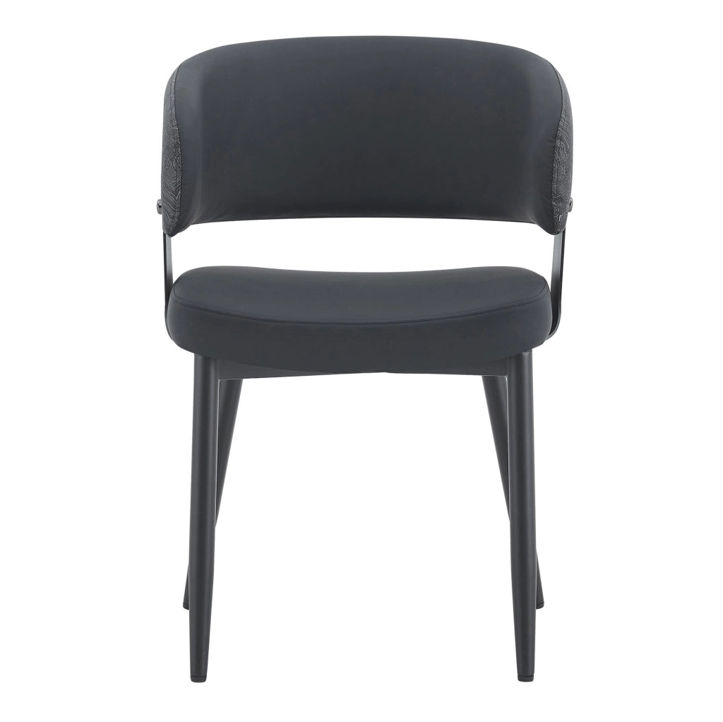 Sedia 96x59.5x40 cm con schienale ergonomico in PU nera