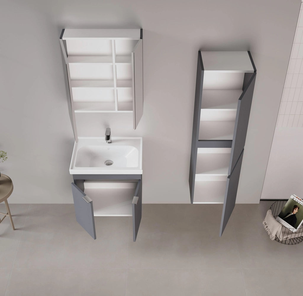 Mobile lavabo "Desna 60" - 60 x 45 x 58 cm - Antracite opaco