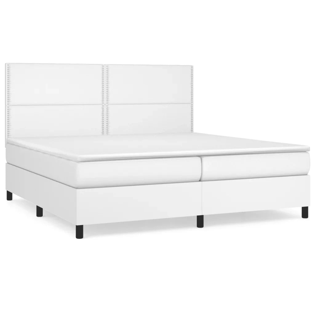 Giroletto a Molle con Materasso Bianco 200x200cm in Similpelle cod mxl 63749