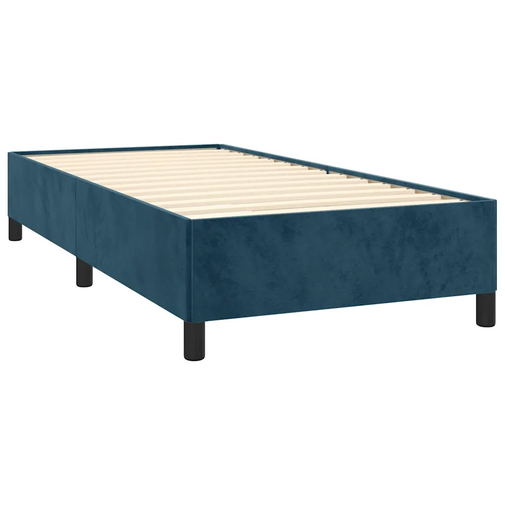 Giroletto senza Materasso Blu Scuro 90x200 cm in Velluto 347304