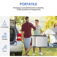 Sdraio da Giardino Pieghevole con Cuscino, Schienale con 7 Reclinazioni, 137x63.5x100.5cm, Beige