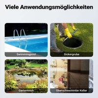 Pompa sommersa 400 W, pompa per acque reflue con portata max 7000 l/h, pompa a immersione, prevalenza max 7 m