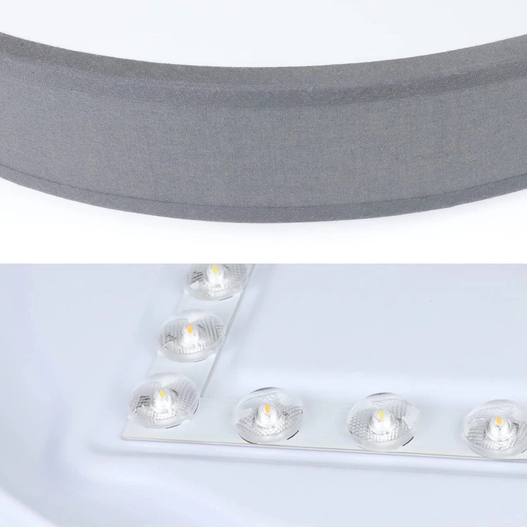 ZMH Lampada da soffitto LED 38cm paralume tessuto rotondo 38W per camera letto