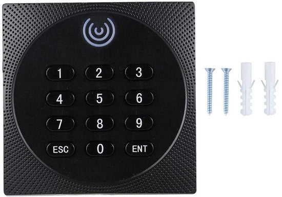 Sistema di controllo di accesso acqua resistente - lettore di carta RFID - interfaccia Wiegand 26 - utilizzo interno/esterno - materiale ABS/PVC - dimensioni 8,6 x 8,6 x 1,8 cm