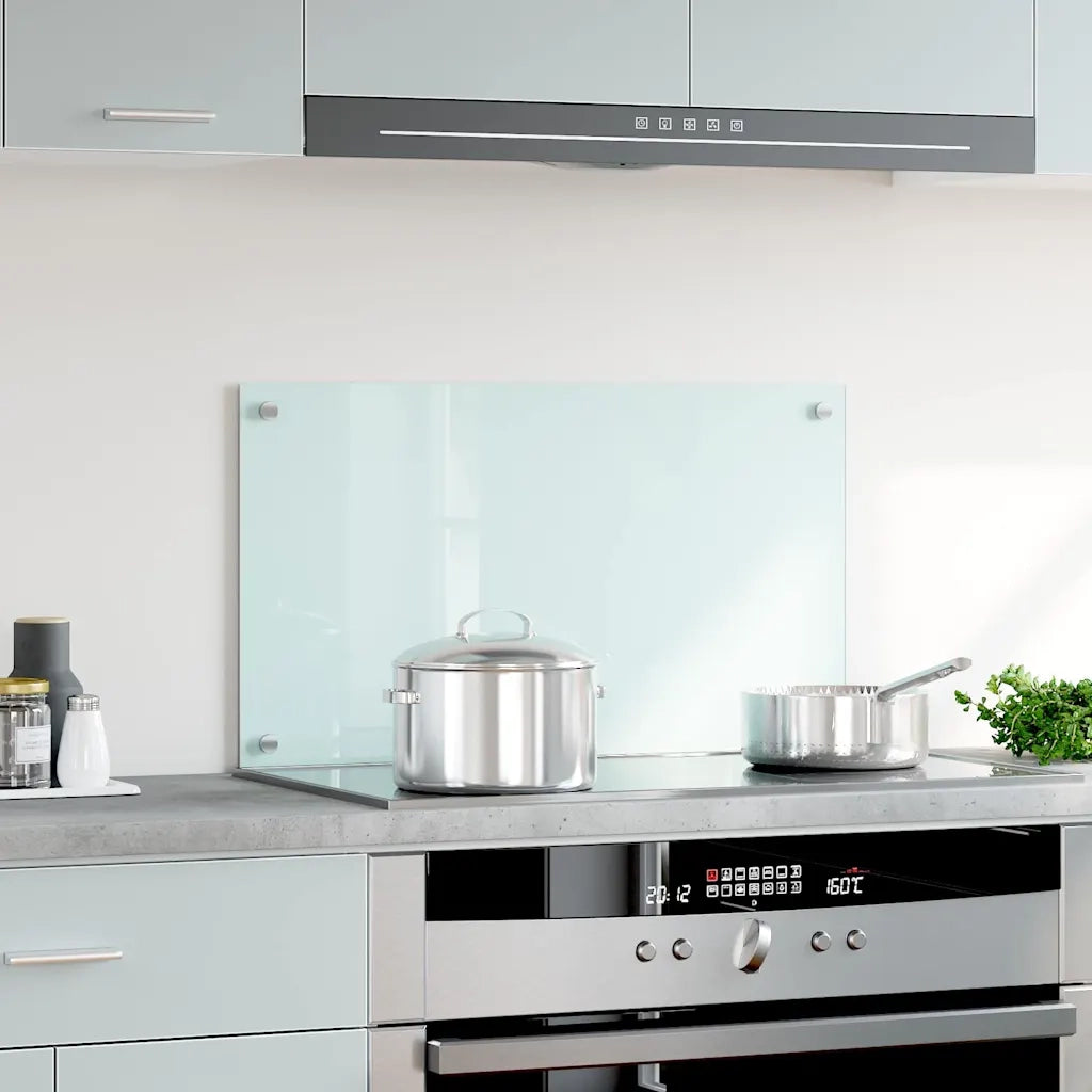 Paraschizzi per Cucina-Protezione parete cucina Bianco 70x40 cm in Vetro Temperato