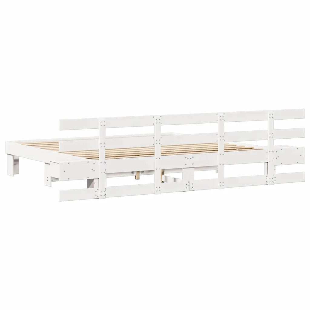 vidaXL Struttura del letto con cassetto Bianco legno