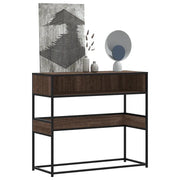 vidaXL Tavolo Consolle Rovere Marrone 90x35x80 cm Legno Multistrato