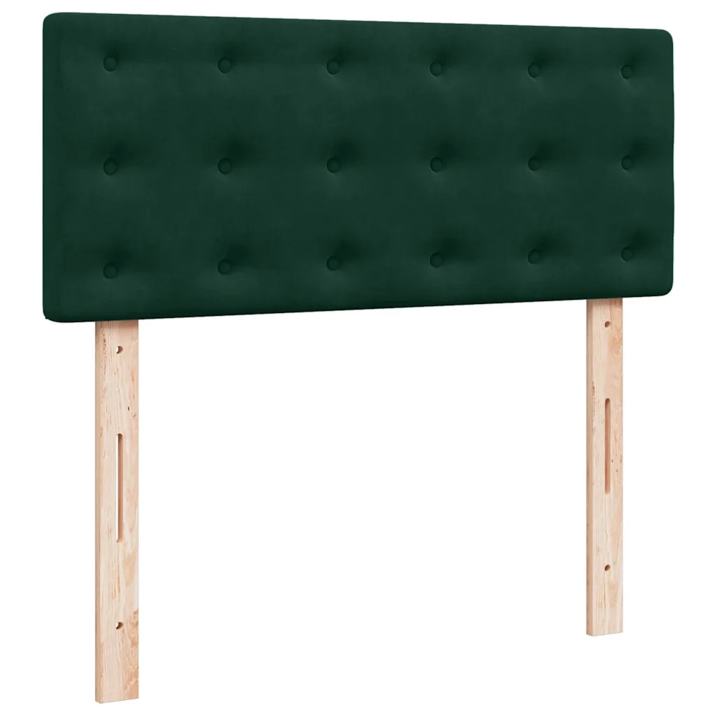 Giroletto a Molle con Materasso Verde Scuro 120x190 cm Velluto