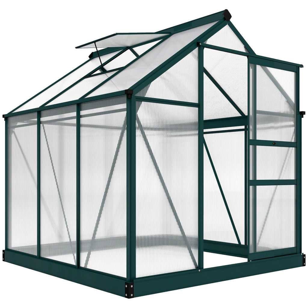 Serra da giardino in polycarbonate ¨C zephmum ¨C 190x192x201 cm verde scuro UV 30+