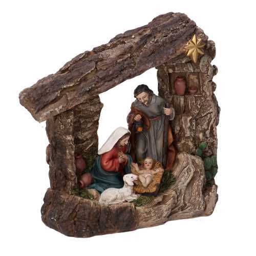Natività resina capanna cm xh15
