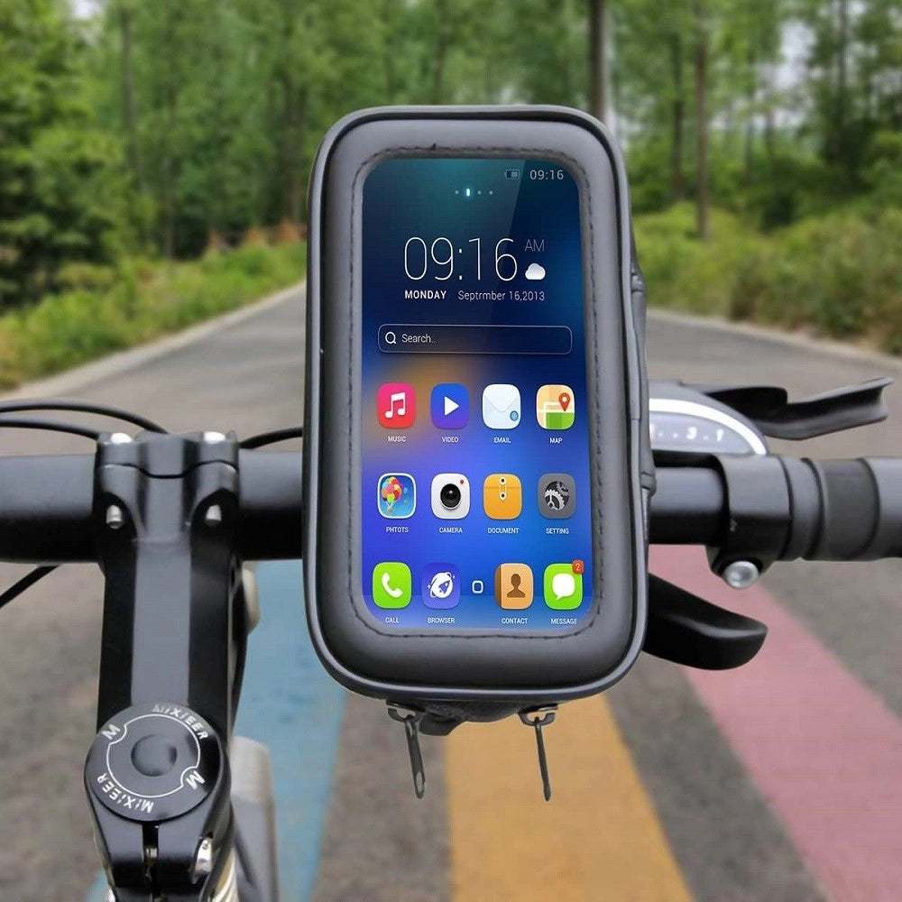 Trade Shop - Supporto Telefono Da 6,3" Per Moto Bici Borsa Mountain Bike Impermeabile Manubrio -