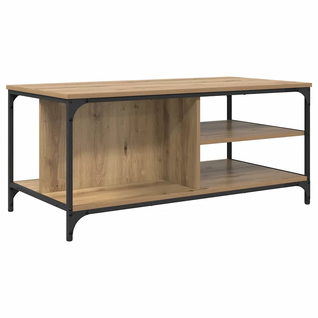 Tavolino da salotto Rovere artigianale 100 x 50 x 45 cm
