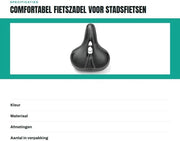 Sella Bicicletta Comfortevole - Design Ergonomico - Dampening di Shock - Disegno a Cavità Respirante - Ampio Pedale - Penna Zadale morbida - Sella per Bicicletta