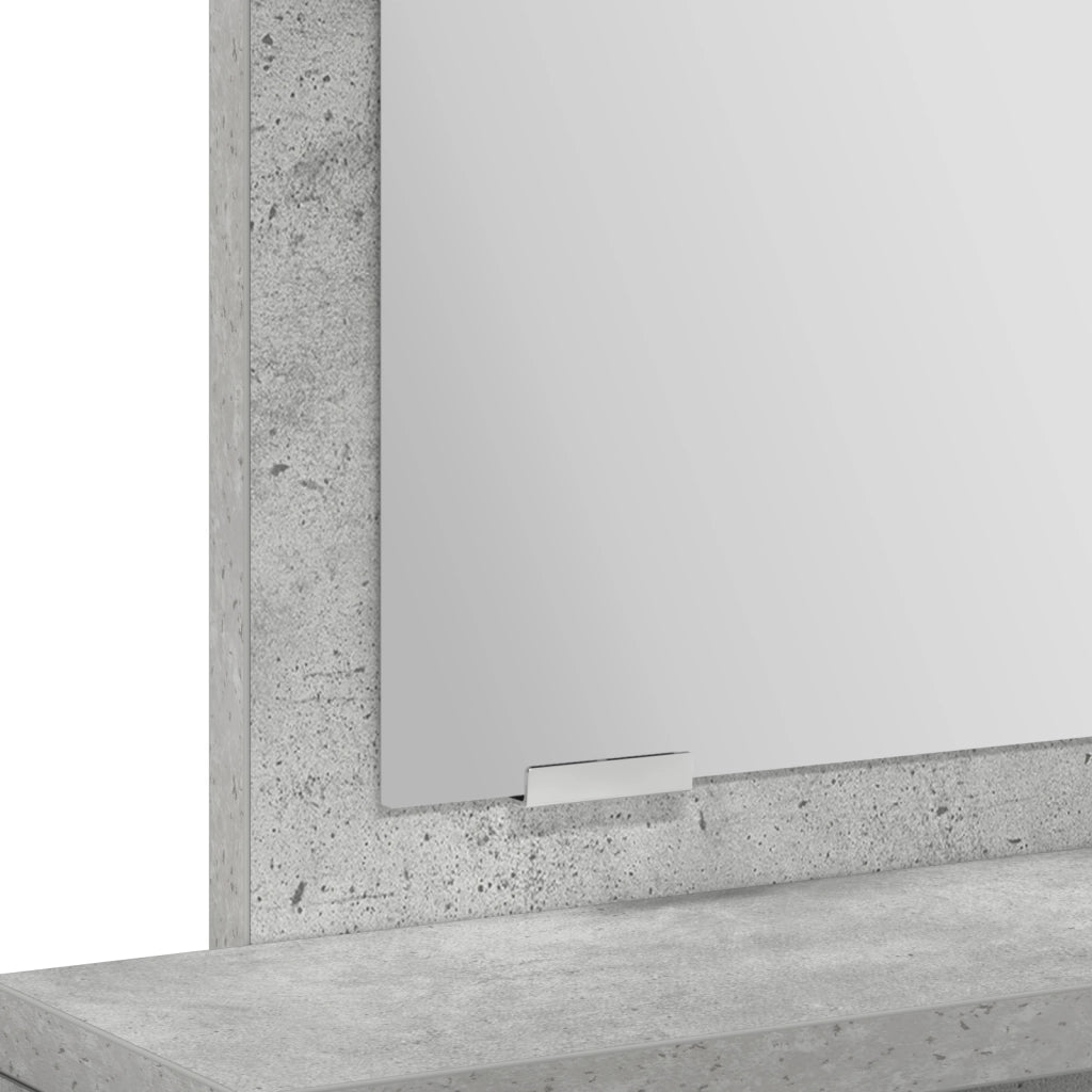 Tavolo da trucco  con cassetti Grigio cemento 50x41x140 cm
