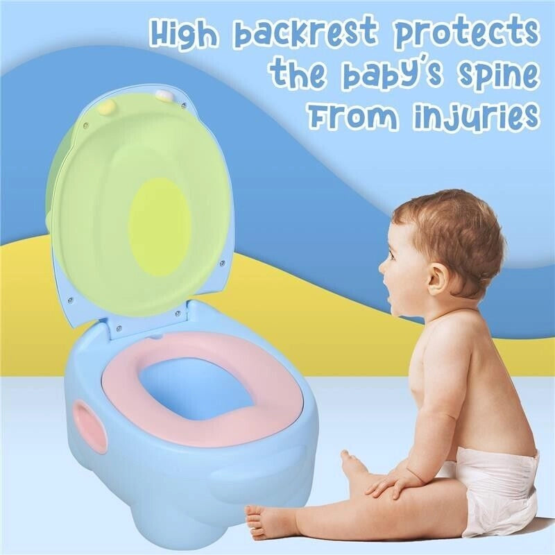 VASINO PER BAMBINI DAI 6 MESI ANTISCIVOLO 40 X 30 X 23 CM AD IPPOPOTAMO BLU
