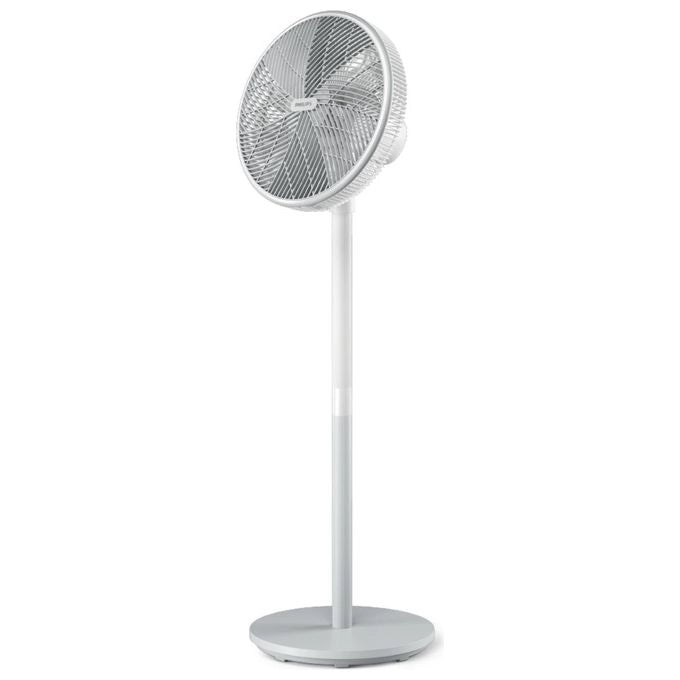 Philips CX2550-00 Ventilatore a Piantana a Terra con 7 Pale Diametro 40 cm Oscillante e Timer Bianco