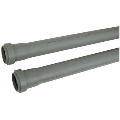 TUBO SCARICO IDRICO AD INNESTO 2 BICCHIERI - PP GRIGIO MM 40 CM 150- 10 pezzi