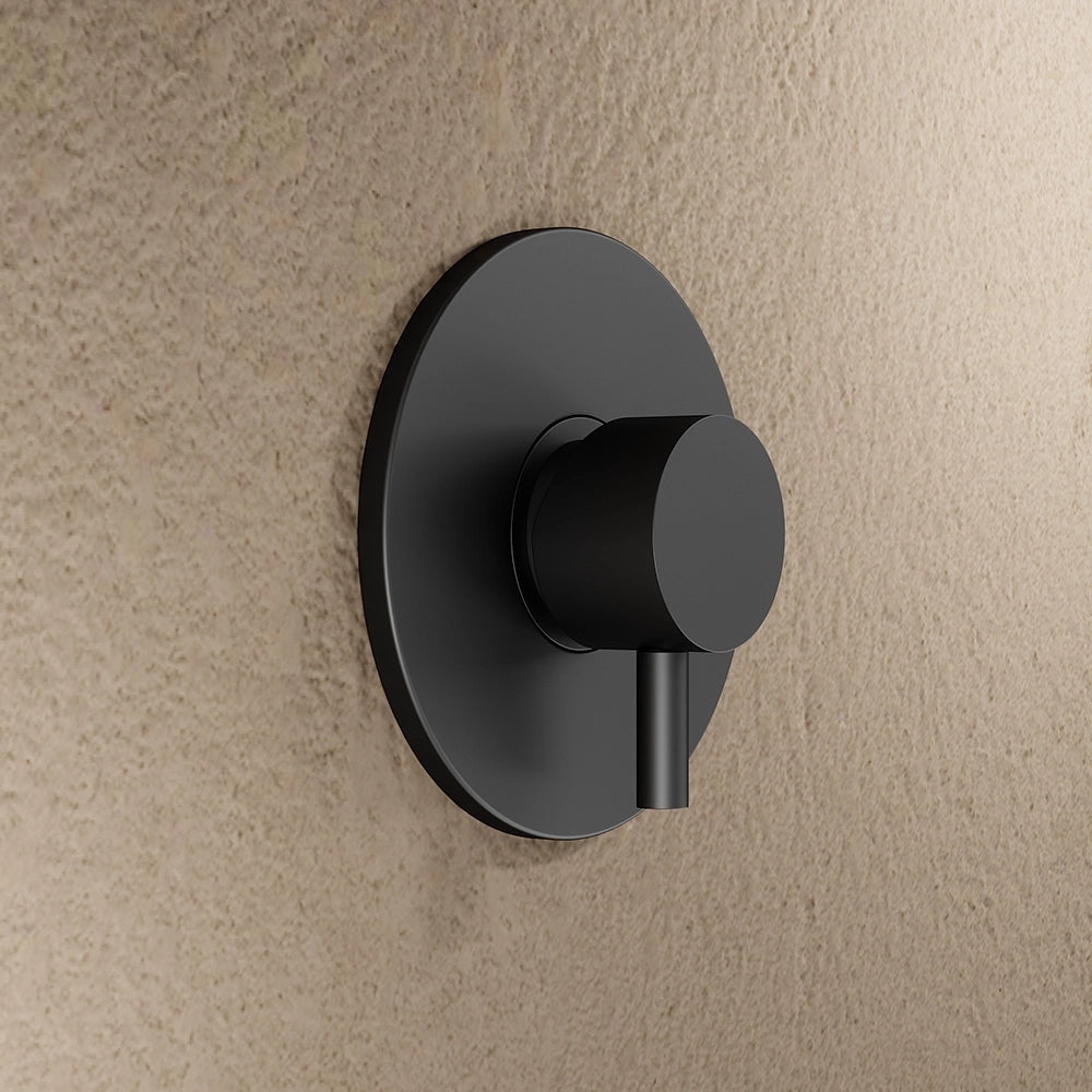 Set miscelatore lavabo, bidet ed incasso doccia monocomando in ottone nero opaco | Katharine