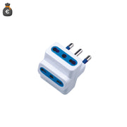 Alcapower Adattatore Triplo 16A Presa Italiana 3 Poli 250V AC Potenza Massima 1500W Presa Multipla Bianca Compatibile con Standard Civile Italiano