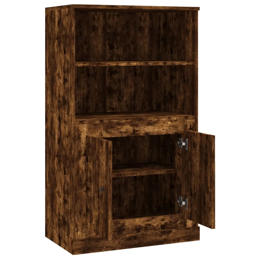 Credenza-Buffet-Armadio da cucina Rovere Fumo 60x35,5x103,5 cm in Legno Multistrato 424193