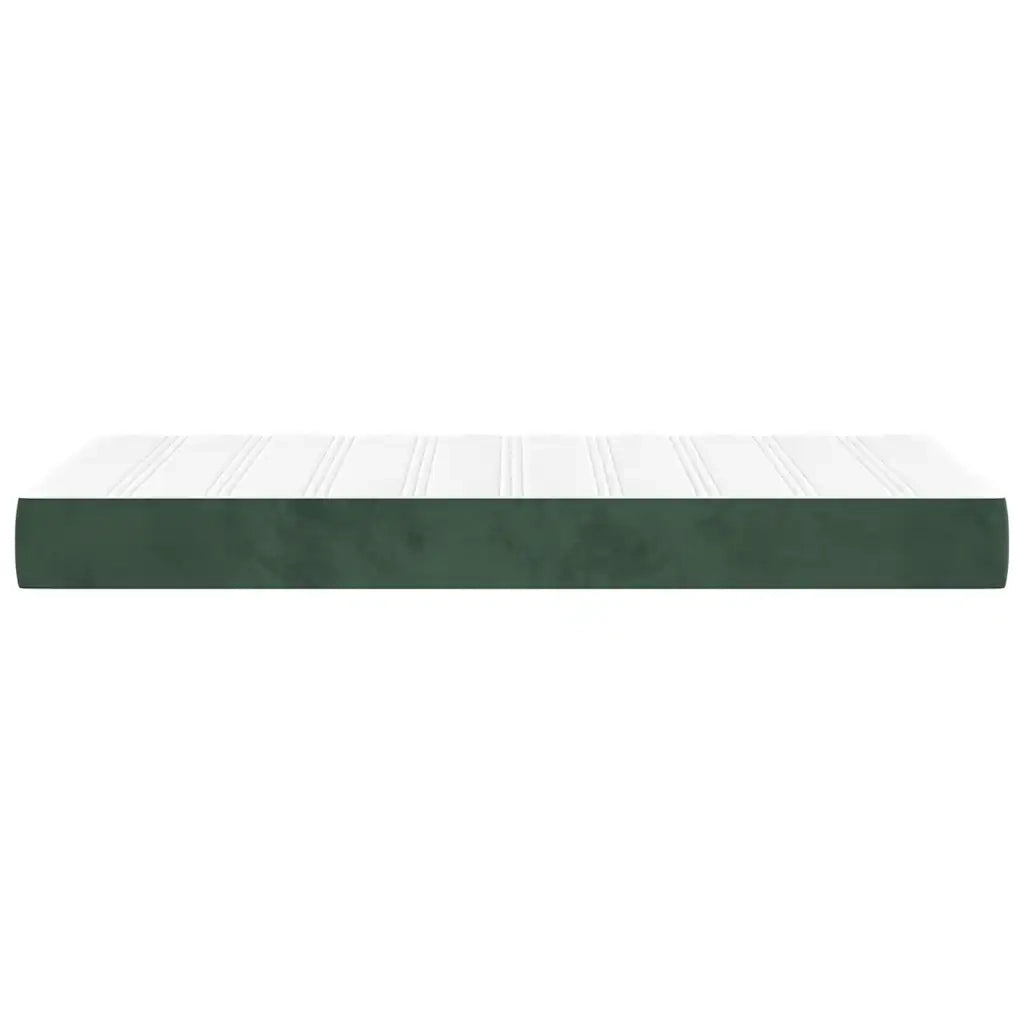 Materasso a Molle Insacchettate Rigidità Media Verde Scuro 80x220x20 cm in Velluto 4016597