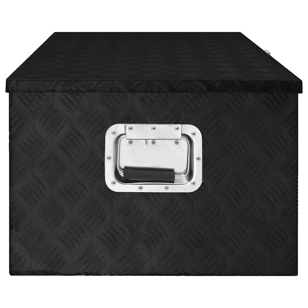 Contenitore Portaoggetti Nero 100x55x37 cm in Alluminio cod mxl 13772