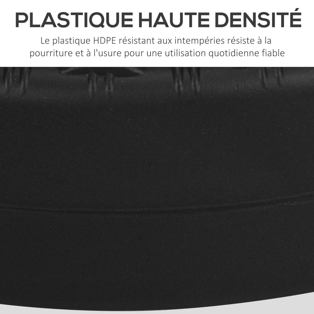 Supporto per Ombrellone Base per Parasole in Plastica ¨C zephmum ¨C ?51x36H cm Nero