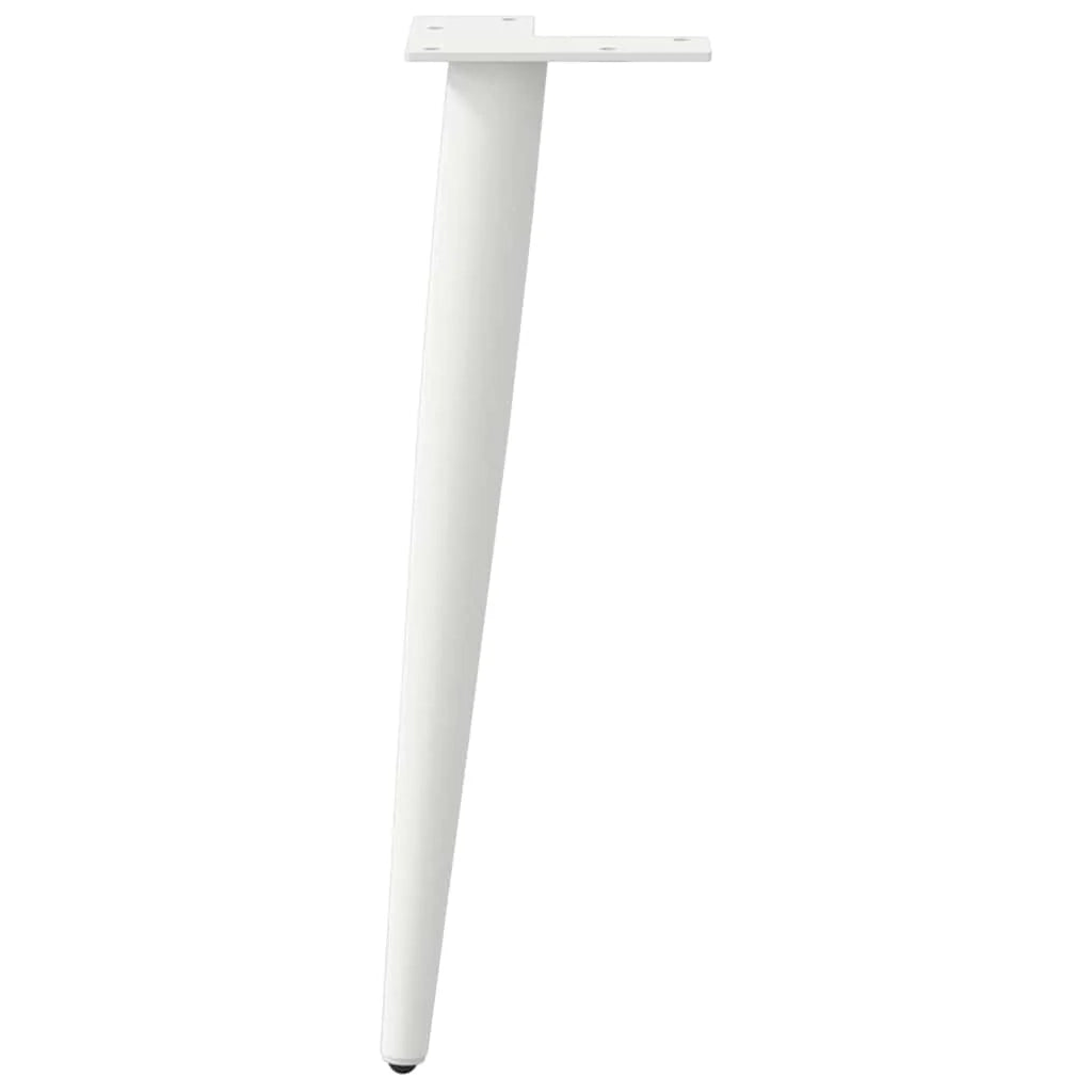 Set di 4 gambe affusolate per tavolino da caffè 30 x 31 cm con piedini regolabili stile moderno acciaio bianco 02_0056806