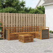 Set divano sezionale 5 pcs Naturale Legno di Acacia Massello 3384375